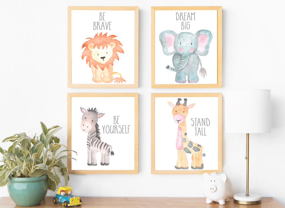 Baby Animal Nursery Printable Art for Gender Neutral Safari Nursery Theme